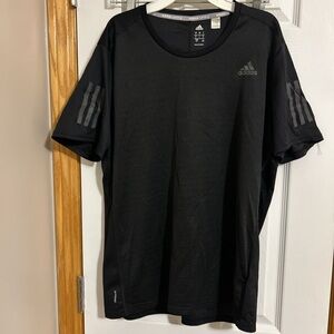 Adidas running men’s black short sleeve shirt #activewear L large